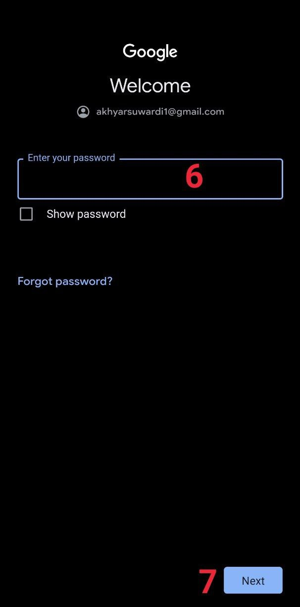 एक्सपर्टऑप्शन Google पासवर्ड दर्ज करें